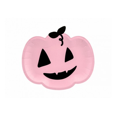 6 ASSIETTES HALLOWEEN CITROUILLES 22X25 CM