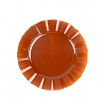 6 ASSIETTES RÉUTILISABLES BORD OR 19CM AMBRE