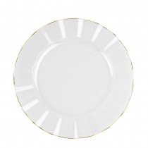 6 ASSIETTES RÉUTILISABLES BORD OR 26CM TRANSPARENT