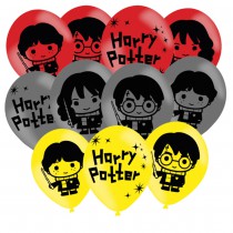 6 BALLONS LATEX HARRY POTTER DESSIN 27.5CM COLORÉ