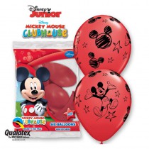 6 BALLONS LATEX MICKEY QUALATEX