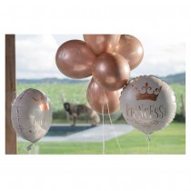 6 BALLONS LATEX PRINCESSE Ø30CM ROSE GOLD