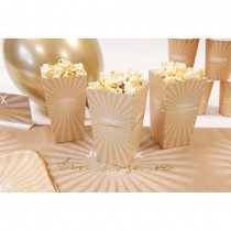 6 BOITES À POP-CORN ANNIVERSAIRE ÉCLAT 14X8.5CM