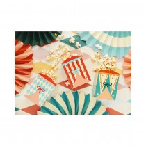 6 BOITES SNACKS CARTON CIRQUE CHAPITEAU 8X11.5X8CM