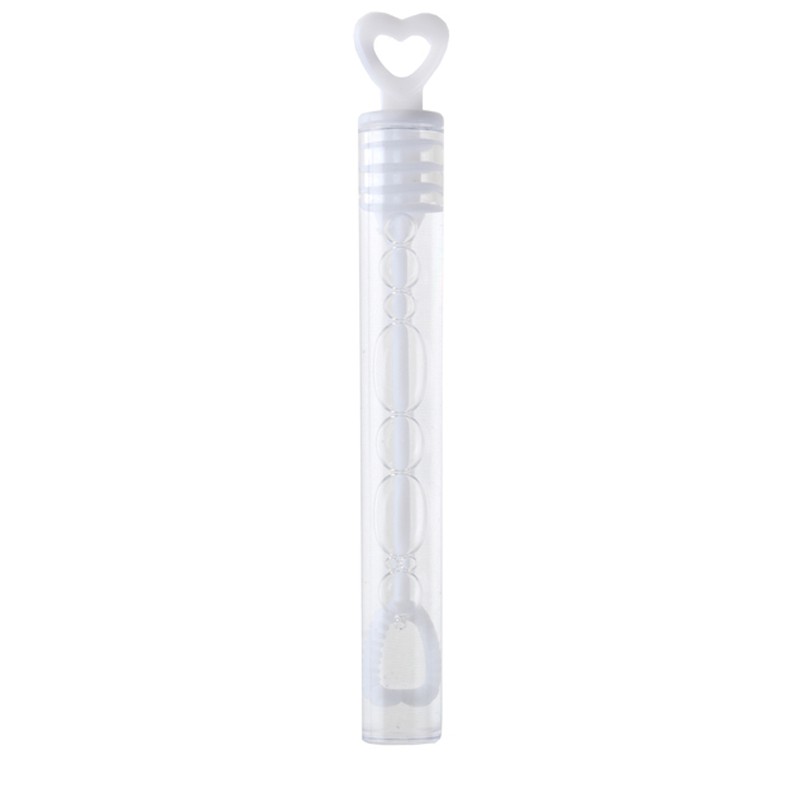 6 BULLES SAVON TUBE COEUR TRANSPARENT