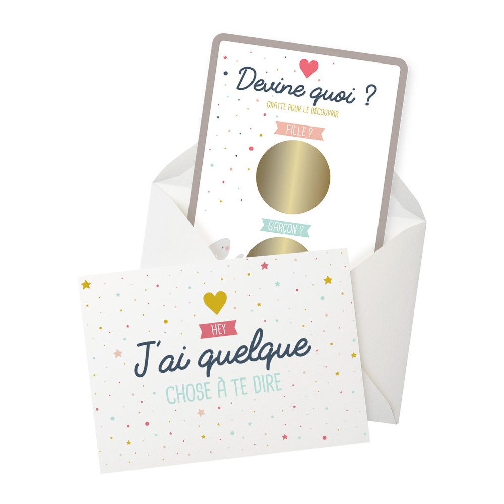 Carte à gratter annonce bébé