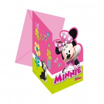 6 CARTES INVITATION + ENV. MINNIE