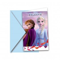 6 CARTES INVITATION REINE DES NEIGES 3