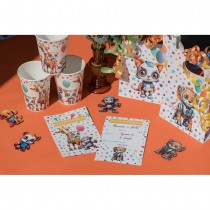 6 CARTONS INVITATION ROBOT 10X15CM