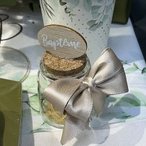 6 CONFETTIS DE TABLE BAPTÊME 3 X 4 CM BOIS