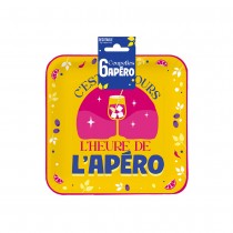 6 COUPELLES APÉRO CARTON 18CM JAUNE
