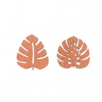 6 FEUILLES DE PALMIER BOIS 4CM ORANGE