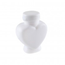 6 FLACONS COEUR BULLES DE SAVON 20ML 7CM BLANC