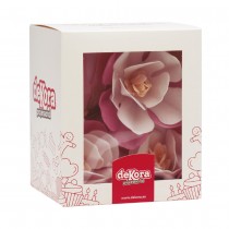 6 FLEURS MAGNOLIA COMESTIBLES 7CM ROSE