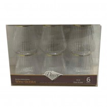 6 GOBELETS 350ML PREMIUM TRANSPARENT ET OR