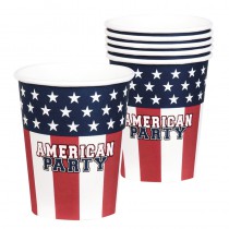 6 GOBELETS AMERICAN PARTY 25 CL