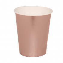 6 GOBELETS CARTON 24CL OR ROSE