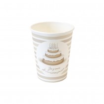 6 GOBELETS CARTON ANNIVERSAIRE DOUCEUR 25CL