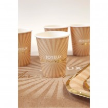 6 GOBELETS CARTON ANNIVERSAIRE ÉCLAT 25CL SABLE