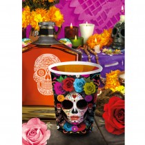 6 GOBELETS CARTON CATRINA SQUELETTE 24CL NOIR