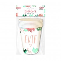 6 GOBELETS CARTON EVJF BUCOLIQUE 25CL BLANC