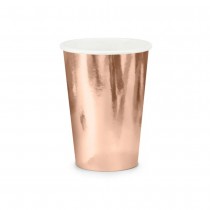 6 GOBELETS ROSE GOLD BRILLANT 220ML