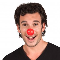 6 NEZ PLASTIQUE ROUGE CLOWN AVEC ÉLASTIQUE