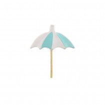 6 PARASOLS TURQUOISE AVEC PIC 8CM