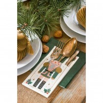 6 PORTE-COUVERTS PAPIER CASSE-NOISETTE 10X20CM