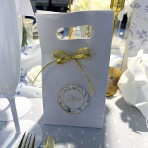 6 SACHETS GOODIES BLANC 10X18X5CM
