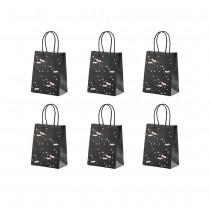 6 SACS CADEAU HALLOWEEN NOIRS 14X18X6 CM
