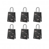 6 SACS CADEAU HALLOWEEN NOIRS 14X18X6 CM