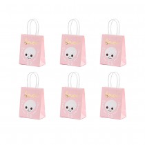 6 SACS CADEAU HALLOWEEN SQUELETTE 14X18X6 CM