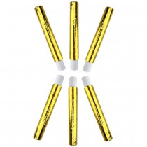 6 SARBACANES SÉCURISÉES CARTON 15CM OR MÉTAL