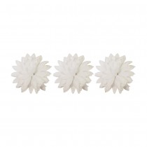 6 TIGES DALHIA ARTIFICIEL 10CM BLANC