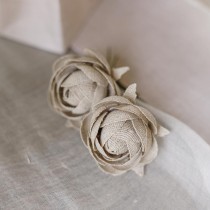 6 TIGES RENONCULE ARTIFICIELLE 4.5CM CRÈME TAUPE
