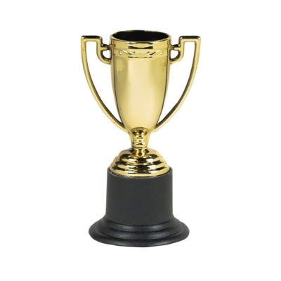 6 TROPHÉES PLASTIQUE COUPE CHAMPION 10CM OR