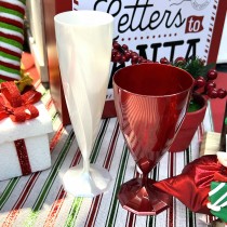 6 VERRES À VIN RÉUTILISABLES 15CL ROUGE CARMIN
