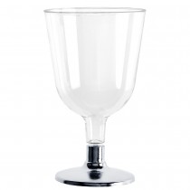 6 VERRES EAU/VIN 15CL ARGENT CHROME