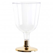 6 VERRES EAU/VIN 15CL OR CHROME