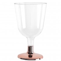 6 VERRES EAU/VIN 15CL ROSE GOLD CHROME