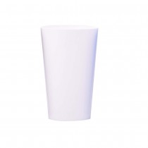 6 VERRES GOBELET PLASTIQUE INCASSABLE 33CL BLANC