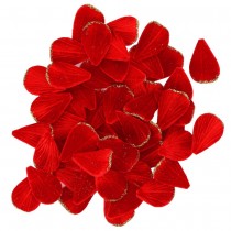 60 PÉTALES VELOURS PAILLETTES 3X5CM ROUGE
