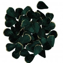 60 PÉTALES VELOURS PAILLETTES 3X5CM VERT ANGLAIS