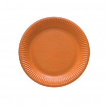 8 ASSIETTES CARTON 18CM - ORANGE