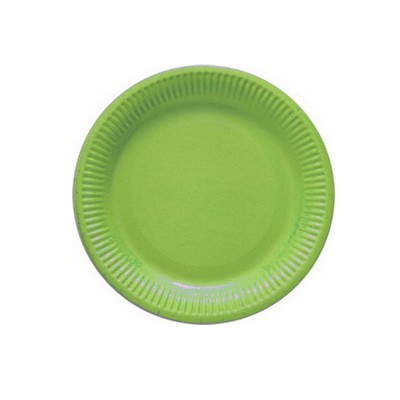 8 ASSIETTES CARTON 18CM - PISTACHE