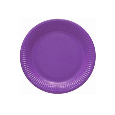 8 ASSIETTES CARTON 18CM - POURPRE