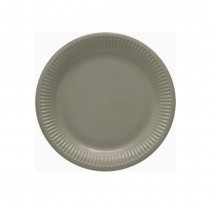 8 ASSIETTES CARTON 23CM - TAUPE