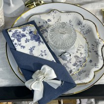 8 ASSIETTES CARTON BRIDGERTON 23CM BLANC