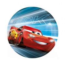 8 ASSIETTES CARTON CARS VICTORY IS MINE 23CM